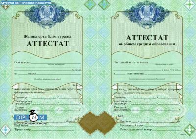 Аттестат 11 классов Казахстан 1998-2024 гг.